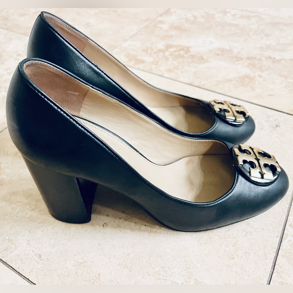 Tory Burch size 6.5 black high heels (3 inch)